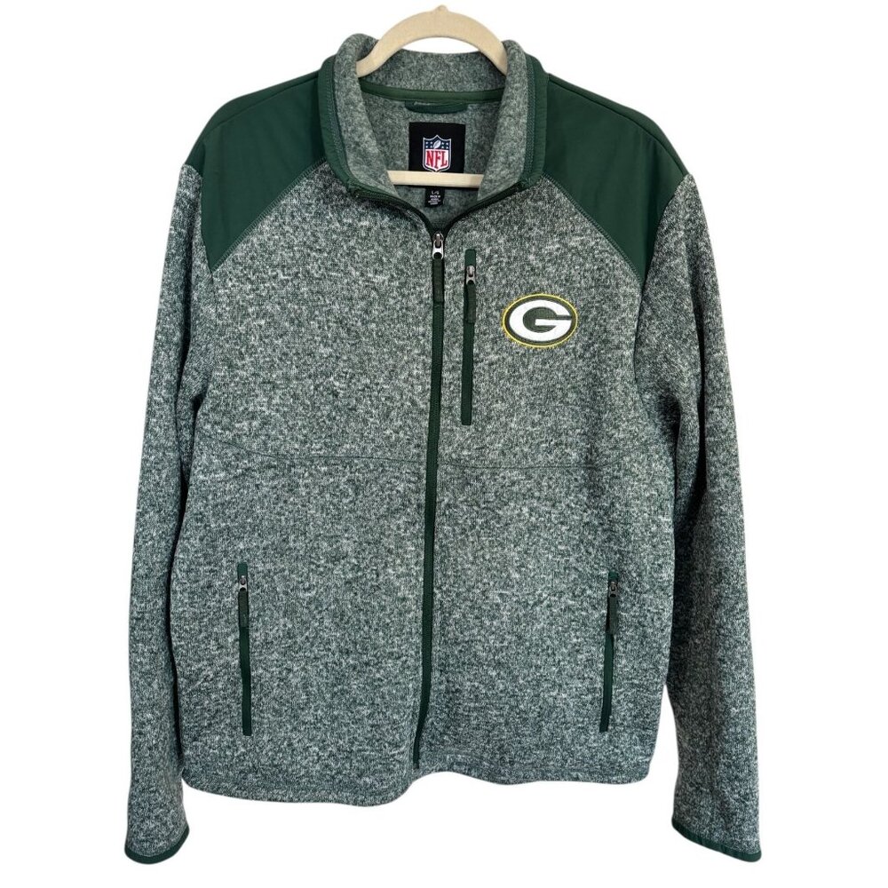 Green Bay Packers Jacket NFL Full-Zip Jacket Mens Large Green Football Wisconsin